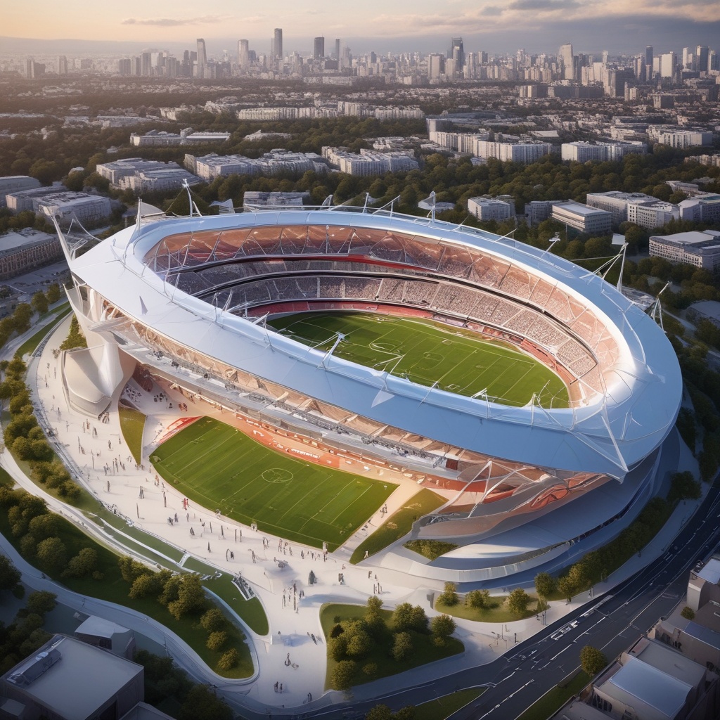 Olympic stadium architectural rendering